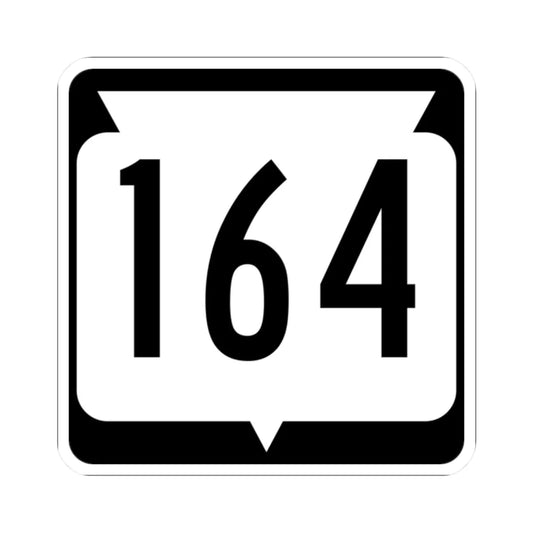 WIS 164 (Wisconsin) (Road Sign) STICKER Vinyl Kiss-Cut Decal 2 Inch White - The Sticker Space