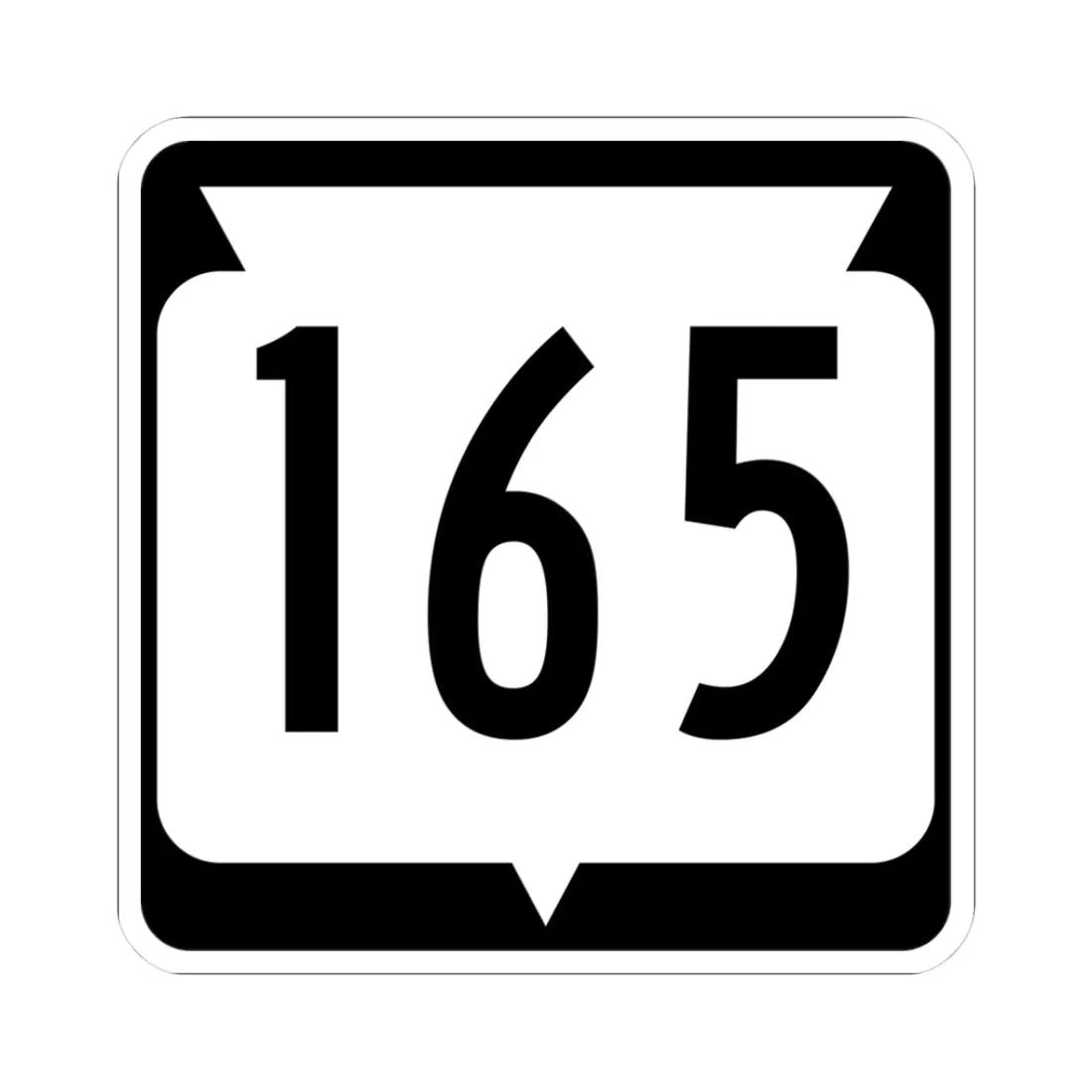 WIS 165 (Wisconsin) (Road Sign) STICKER Vinyl Kiss-Cut Decal 3 Inch White - The Sticker Space