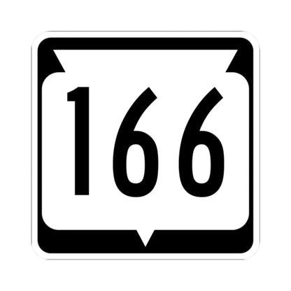 WIS 166 (Wisconsin) (Road Sign) STICKER Vinyl Kiss-Cut Decal 2 Inch White - The Sticker Space