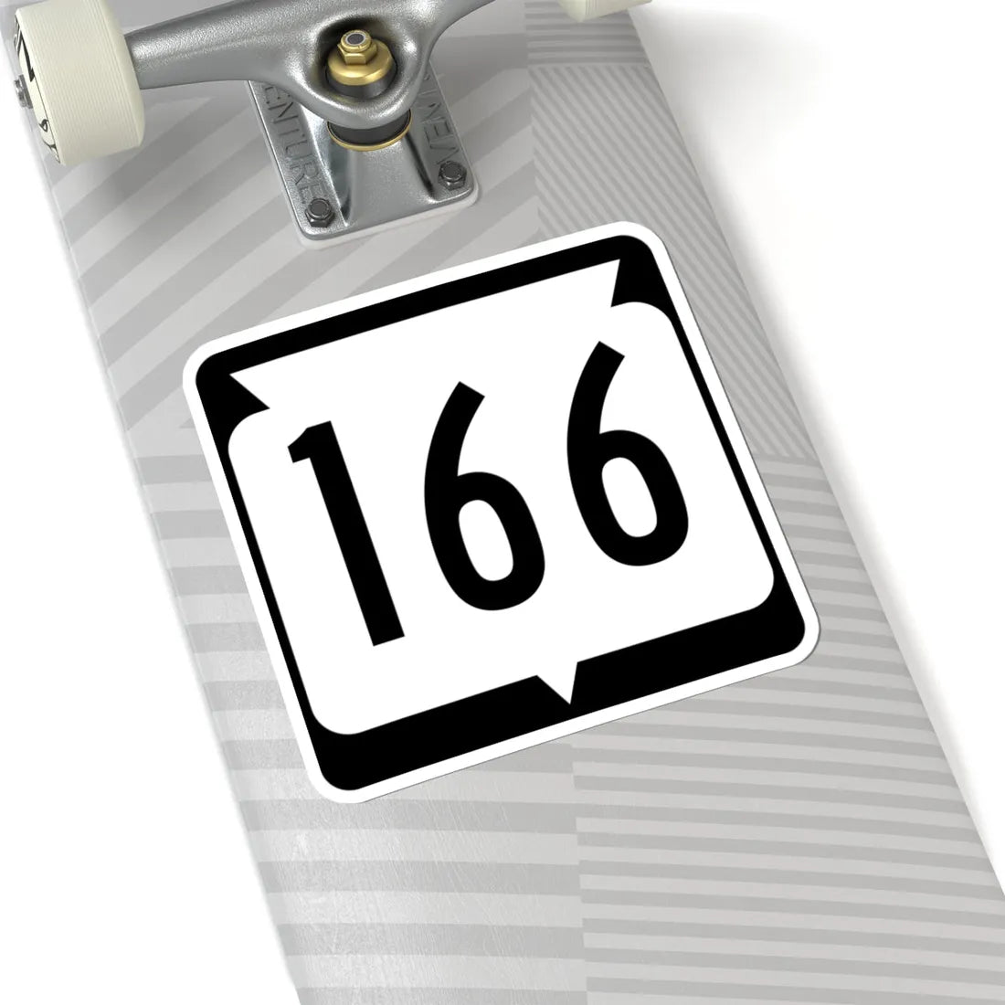 WIS 166 (Wisconsin) (Road Sign) STICKER Vinyl Kiss-Cut Decal - The Sticker Space