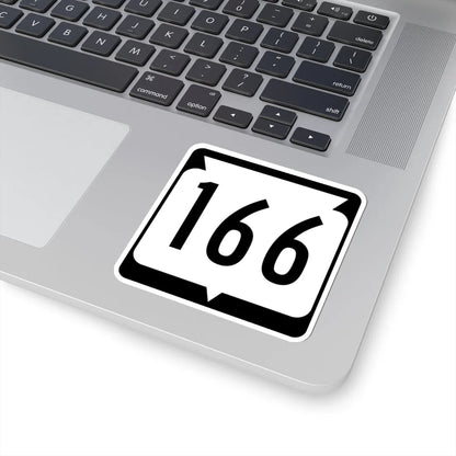 WIS 166 (Wisconsin) (Road Sign) STICKER Vinyl Kiss-Cut Decal - The Sticker Space