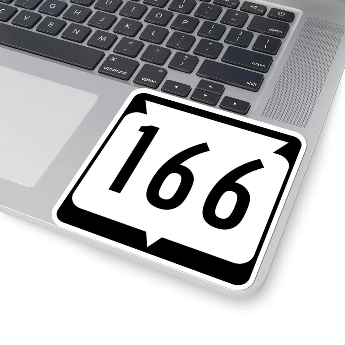 WIS 166 (Wisconsin) (Road Sign) STICKER Vinyl Kiss-Cut Decal - The Sticker Space