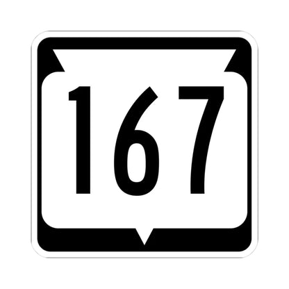WIS 167 (Wisconsin) (Road Sign) STICKER Vinyl Kiss-Cut Decal 3 Inch White - The Sticker Space