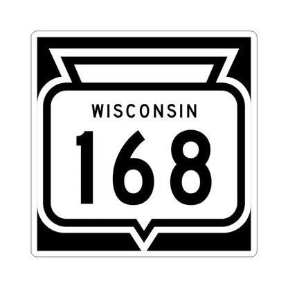 WIS 168 1958 (Wisconsin) (Road Sign) STICKER Vinyl Kiss-Cut Decal 6 Inch White - The Sticker Space