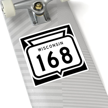 WIS 168 1958 (Wisconsin) (Road Sign) STICKER Vinyl Kiss-Cut Decal - The Sticker Space