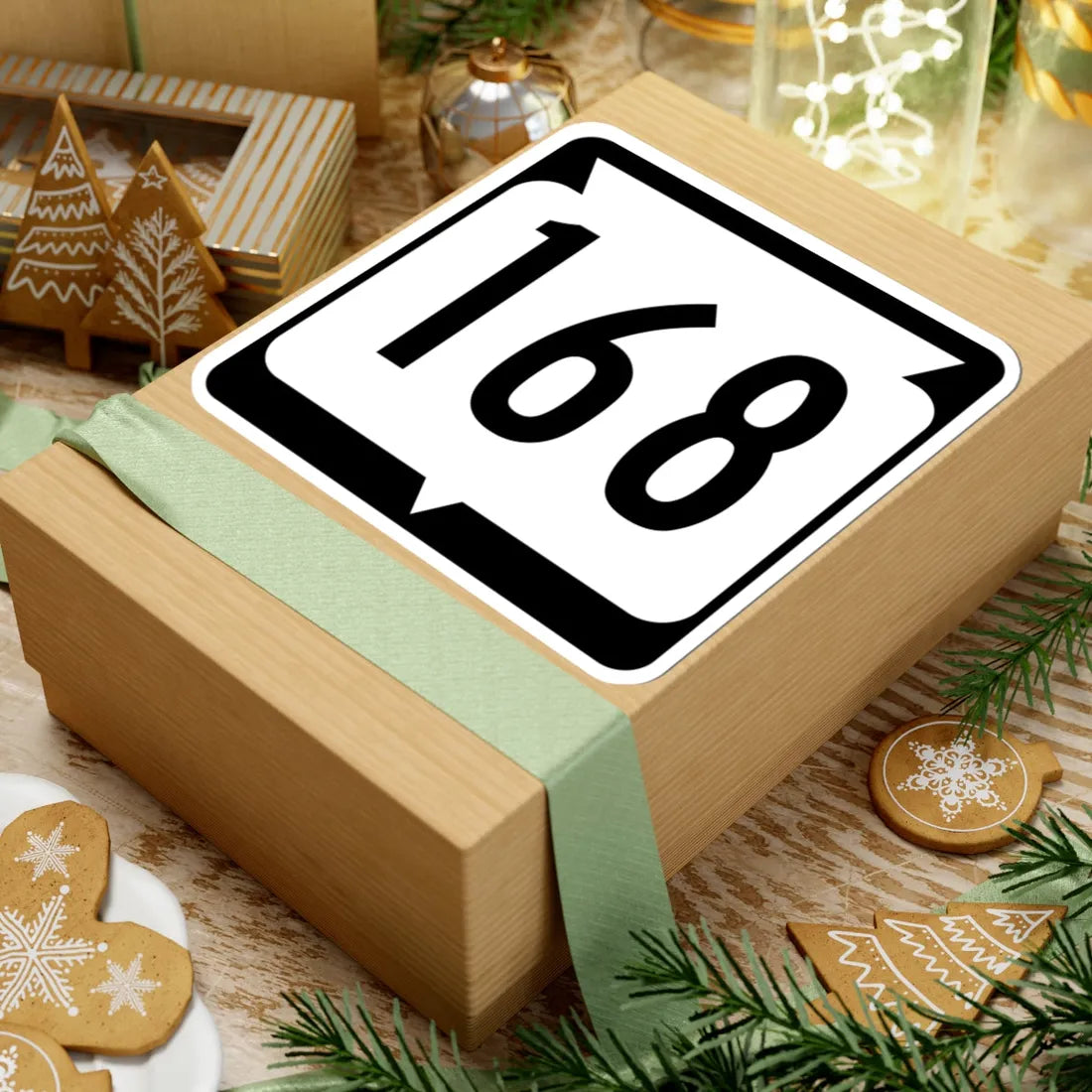 WIS 168 (Wisconsin) (Road Sign) STICKER Vinyl Kiss-Cut Decal - The Sticker Space