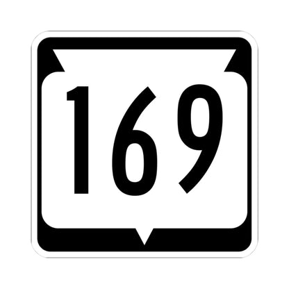 WIS 169 (Wisconsin) (Road Sign) STICKER Vinyl Kiss-Cut Decal 3 Inch White - The Sticker Space