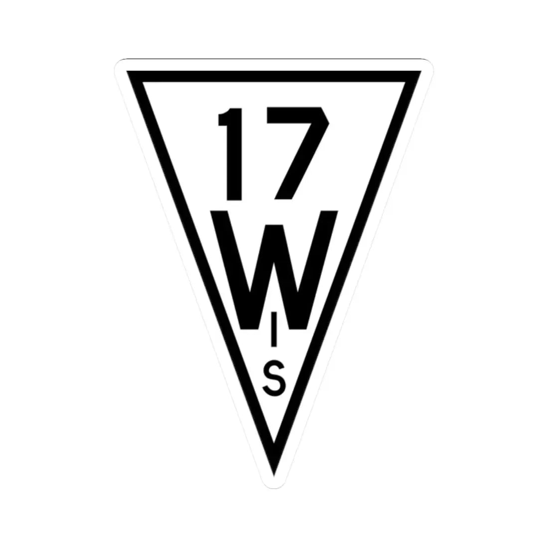WIS 17 1927 (Wisconsin) (Road Sign) STICKER Vinyl Kiss-Cut Decal 2 Inch White - The Sticker Space