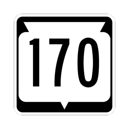 WIS 170 (Wisconsin) (Road Sign) STICKER Vinyl Kiss-Cut Decal 4 Inch White - The Sticker Space