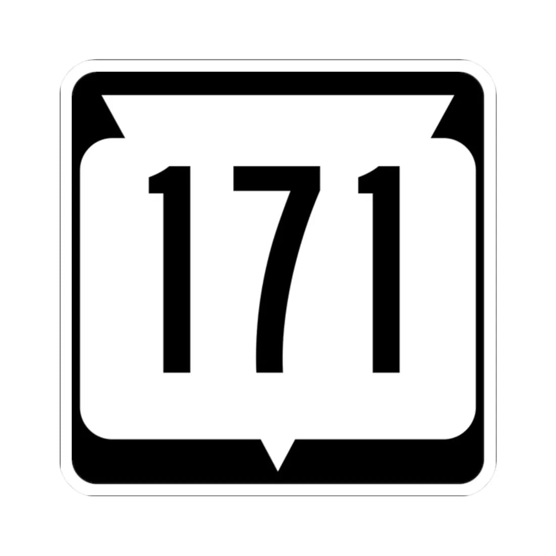 WIS 171 (Wisconsin) (Road Sign) STICKER Vinyl Kiss-Cut Decal 2 Inch White - The Sticker Space