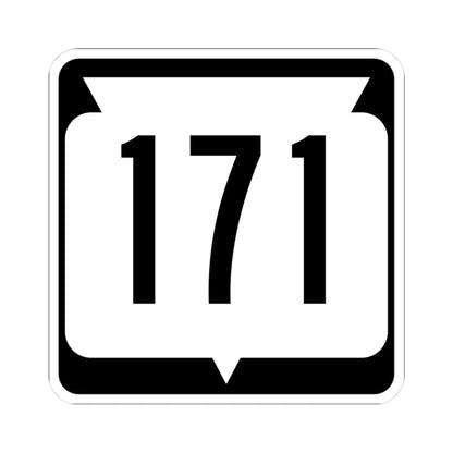 WIS 171 (Wisconsin) (Road Sign) STICKER Vinyl Kiss-Cut Decal 3 Inch White - The Sticker Space