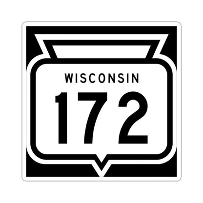 WIS 172 1958 (Wisconsin) (Road Sign) STICKER Vinyl Kiss-Cut Decal 2 Inch White - The Sticker Space
