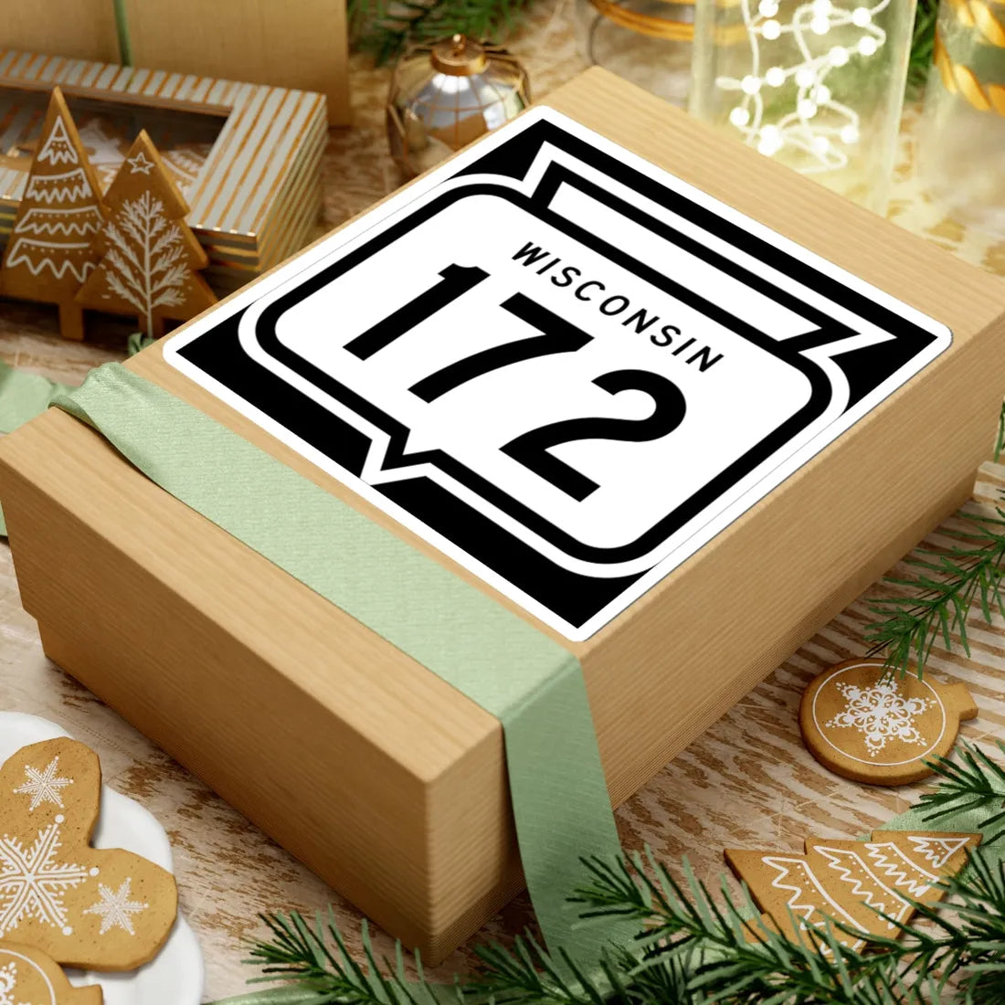 WIS 172 1958 (Wisconsin) (Road Sign) STICKER Vinyl Kiss-Cut Decal - The Sticker Space