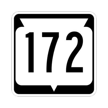 WIS 172 (Wisconsin) (Road Sign) STICKER Vinyl Kiss-Cut Decal 6 Inch White - The Sticker Space