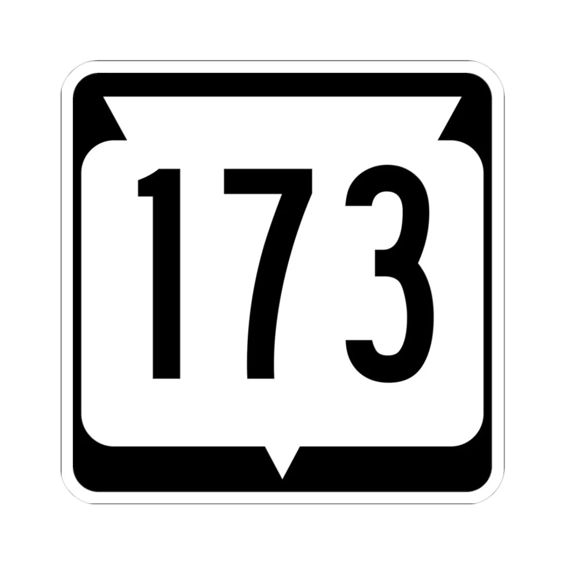 WIS 173 (Wisconsin) (Road Sign) STICKER Vinyl Kiss-Cut Decal 3 Inch White - The Sticker Space