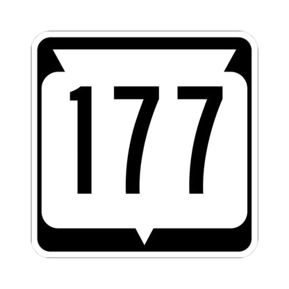 WIS 177 (Wisconsin) (Road Sign) STICKER Vinyl Kiss-Cut Decal 3 Inch White - The Sticker Space