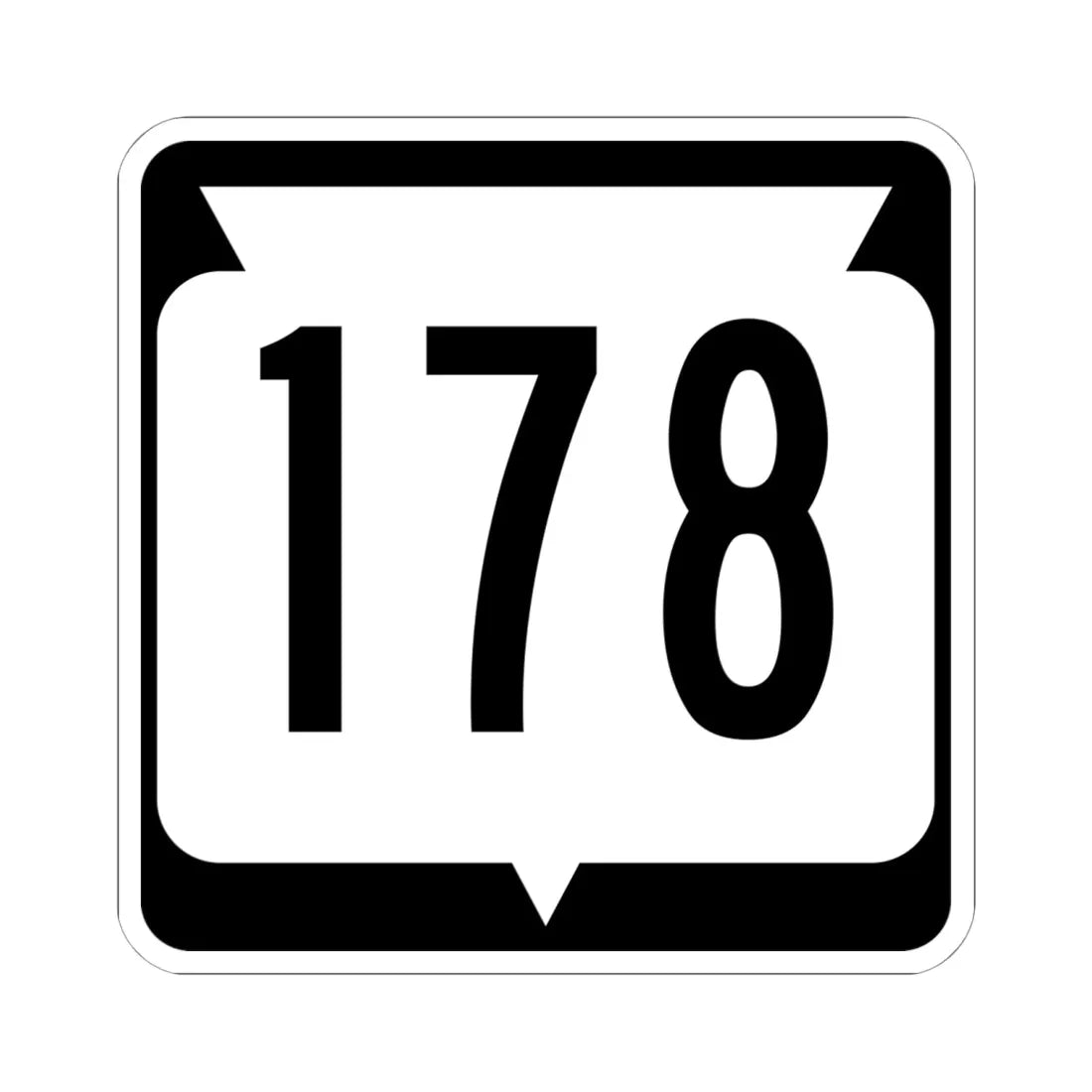 WIS 178 (Wisconsin) (Road Sign) STICKER Vinyl Kiss-Cut Decal 6 Inch White - The Sticker Space