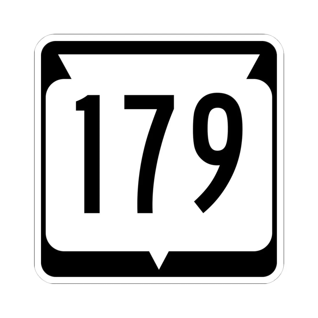 WIS 179 (Wisconsin) (Road Sign) STICKER Vinyl Kiss-Cut Decal 4 Inch White - The Sticker Space
