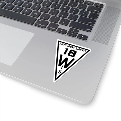 WIS 18 1919 (Wisconsin) (Road Sign) STICKER Vinyl Kiss-Cut Decal - The Sticker Space
