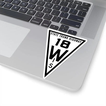 WIS 18 1919 (Wisconsin) (Road Sign) STICKER Vinyl Kiss-Cut Decal - The Sticker Space
