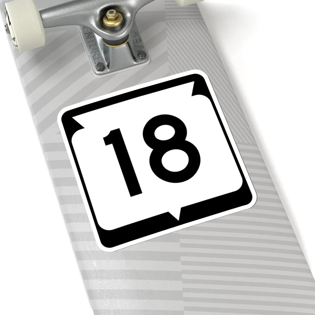 WIS 18 (Wisconsin) (Road Sign) STICKER Vinyl Kiss-Cut Decal - The Sticker Space