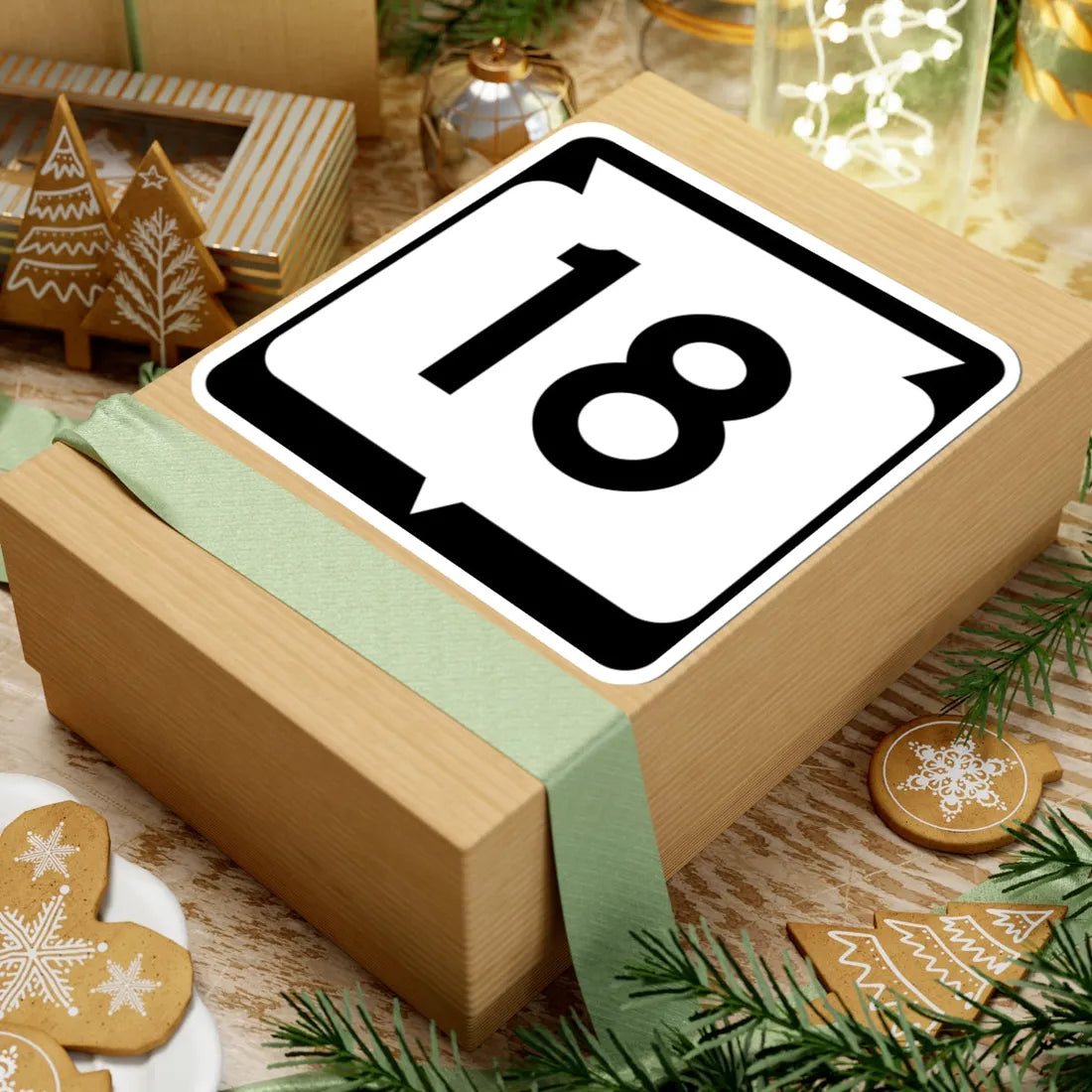 WIS 18 (Wisconsin) (Road Sign) STICKER Vinyl Kiss-Cut Decal - The Sticker Space