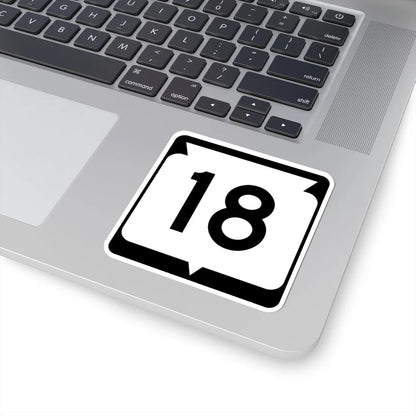 WIS 18 (Wisconsin) (Road Sign) STICKER Vinyl Kiss-Cut Decal - The Sticker Space