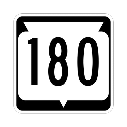 WIS 180 (Wisconsin) (Road Sign) STICKER Vinyl Kiss-Cut Decal 6 Inch White - The Sticker Space
