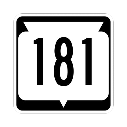 WIS 181 (Wisconsin) (Road Sign) STICKER Vinyl Kiss-Cut Decal 2 Inch White - The Sticker Space