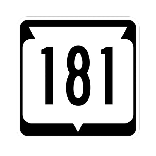 WIS 181 (Wisconsin) (Road Sign) STICKER Vinyl Kiss-Cut Decal 2 Inch White - The Sticker Space