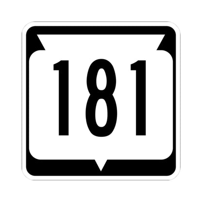 WIS 181 (Wisconsin) (Road Sign) STICKER Vinyl Kiss-Cut Decal 3 Inch White - The Sticker Space