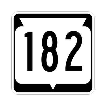 WIS 182 (Wisconsin) (Road Sign) STICKER Vinyl Kiss-Cut Decal 3 Inch White - The Sticker Space