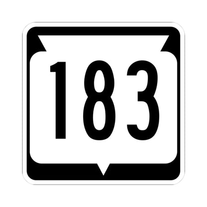 WIS 183 (Wisconsin) (Road Sign) STICKER Vinyl Kiss-Cut Decal 3 Inch White - The Sticker Space