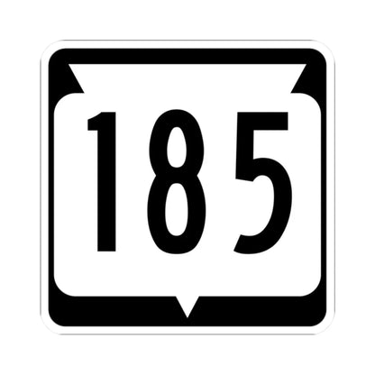 WIS 185 (Wisconsin) (Road Sign) STICKER Vinyl Kiss-Cut Decal 2 Inch White - The Sticker Space