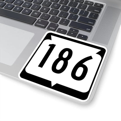 WIS 186 (Wisconsin) (Road Sign) STICKER Vinyl Kiss-Cut Decal - The Sticker Space