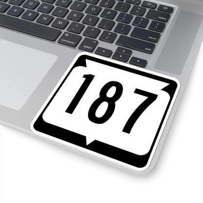WIS 187 (Wisconsin) (Road Sign) STICKER Vinyl Kiss-Cut Decal - The Sticker Space