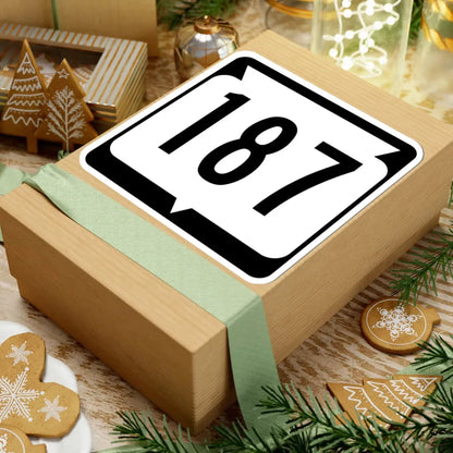 WIS 187 (Wisconsin) (Road Sign) STICKER Vinyl Kiss-Cut Decal - The Sticker Space