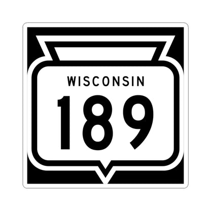 WIS 189 1958 (Wisconsin) (Road Sign) STICKER Vinyl Kiss-Cut Decal 6 Inch White - The Sticker Space