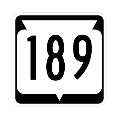 WIS 189 (Wisconsin) (Road Sign) STICKER Vinyl Kiss-Cut Decal 4 Inch White - The Sticker Space