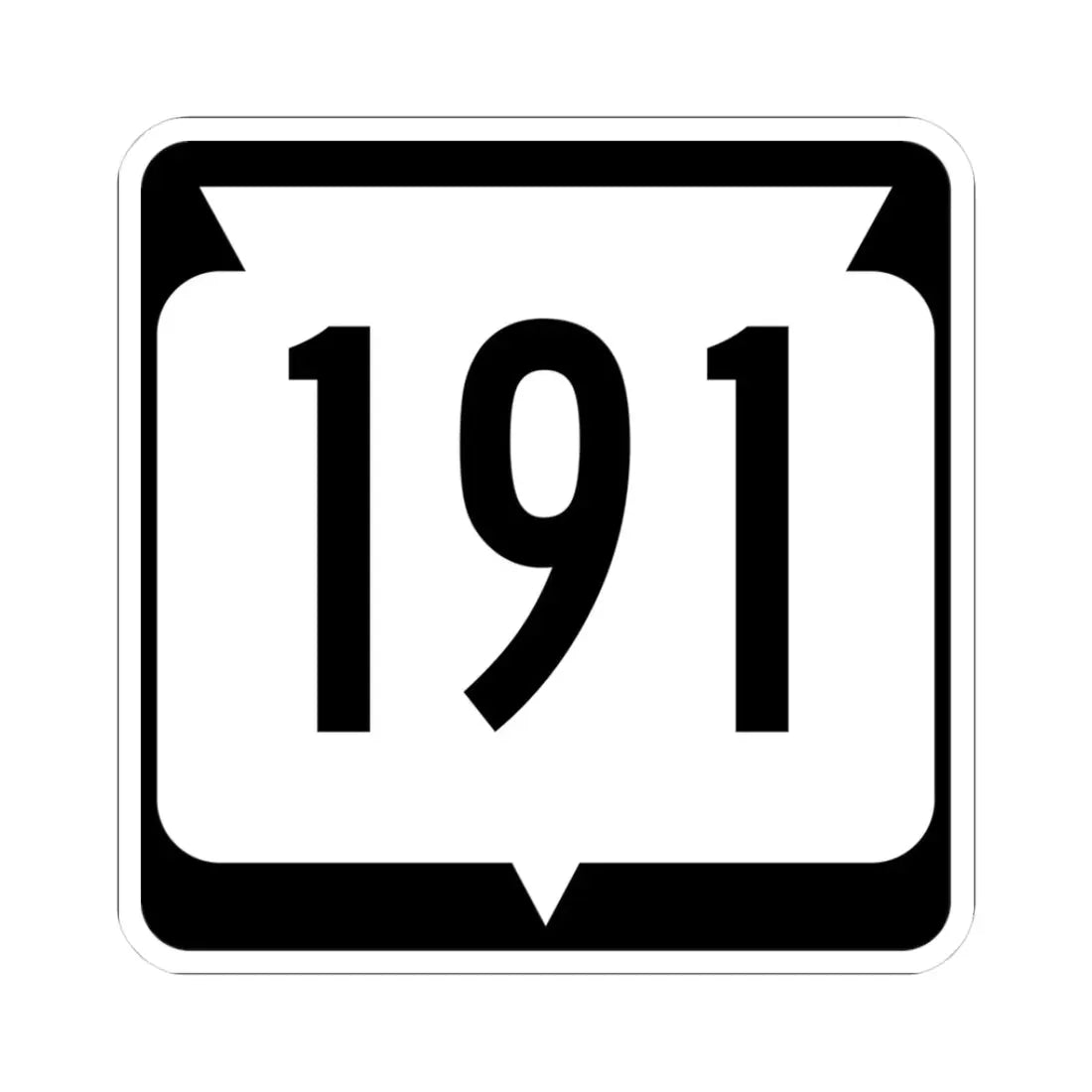 WIS 191 (Wisconsin) (Road Sign) STICKER Vinyl Kiss-Cut Decal 3 Inch White - The Sticker Space