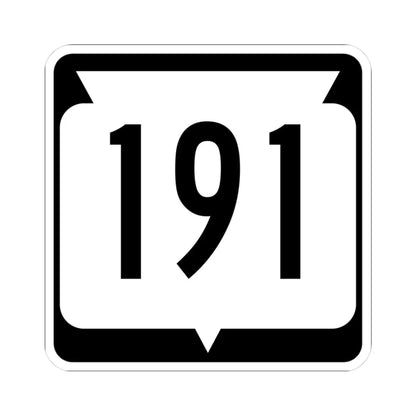 WIS 191 (Wisconsin) (Road Sign) STICKER Vinyl Kiss-Cut Decal 3 Inch White - The Sticker Space
