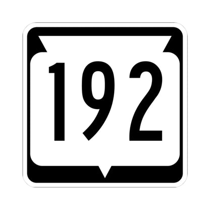 WIS 192 (Wisconsin) (Road Sign) STICKER Vinyl Kiss-Cut Decal 3 Inch White - The Sticker Space