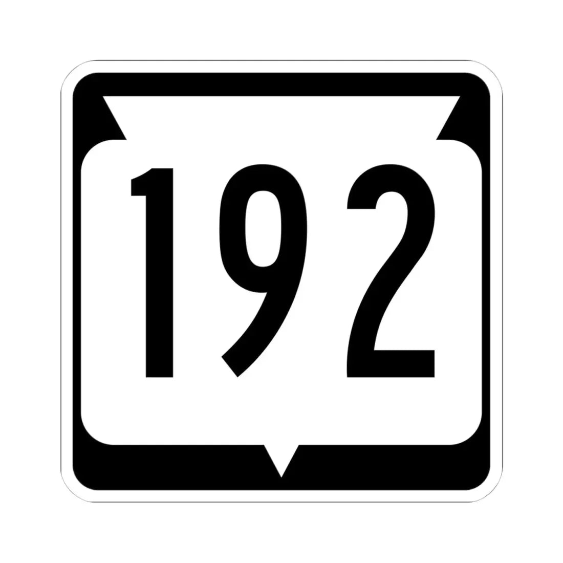 WIS 192 (Wisconsin) (Road Sign) STICKER Vinyl Kiss-Cut Decal 4 Inch White - The Sticker Space