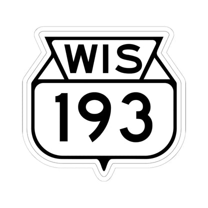 WIS 193 1949 (Wisconsin) (Road Sign) STICKER Vinyl Kiss-Cut Decal 6 Inch White - The Sticker Space