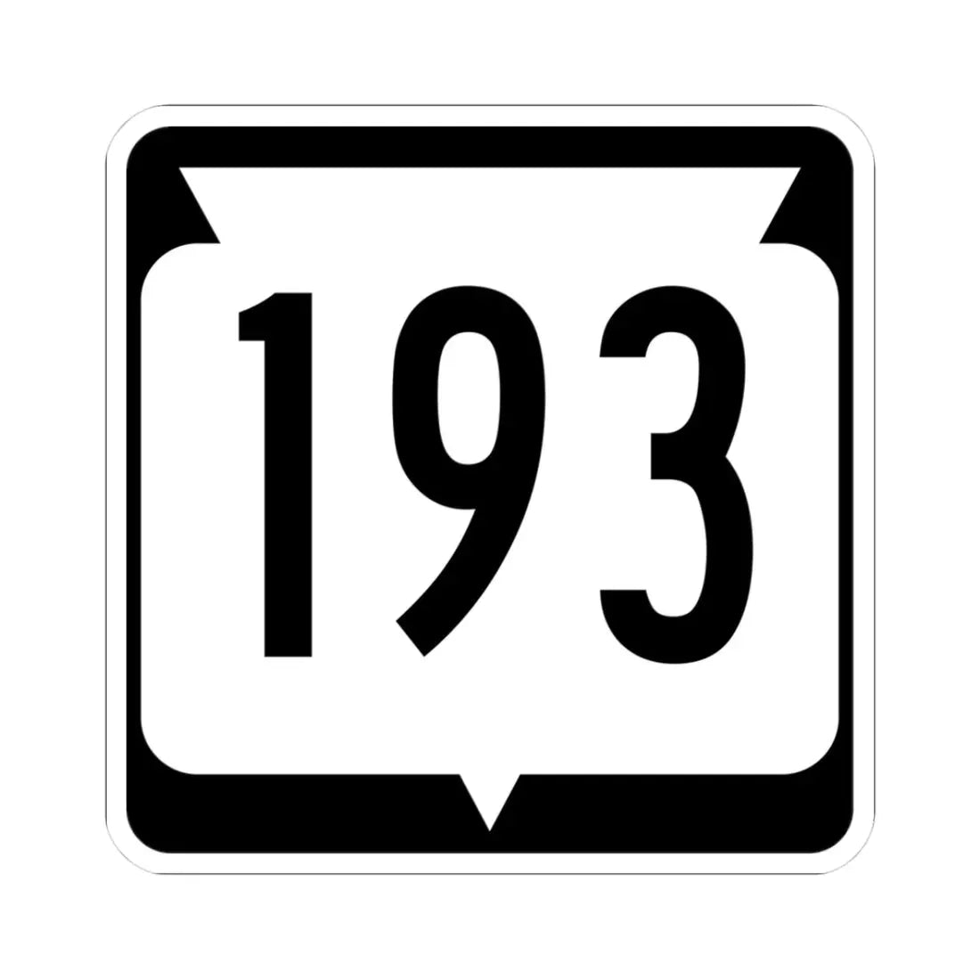 WIS 193 (Wisconsin) (Road Sign) STICKER Vinyl Kiss-Cut Decal 3 Inch White - The Sticker Space