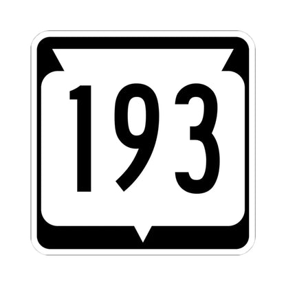 WIS 193 (Wisconsin) (Road Sign) STICKER Vinyl Kiss-Cut Decal 4 Inch White - The Sticker Space