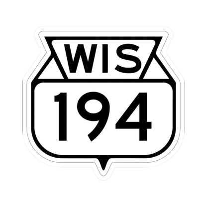 WIS 194 1949 (Wisconsin) (Road Sign) STICKER Vinyl Kiss-Cut Decal 2 Inch White - The Sticker Space