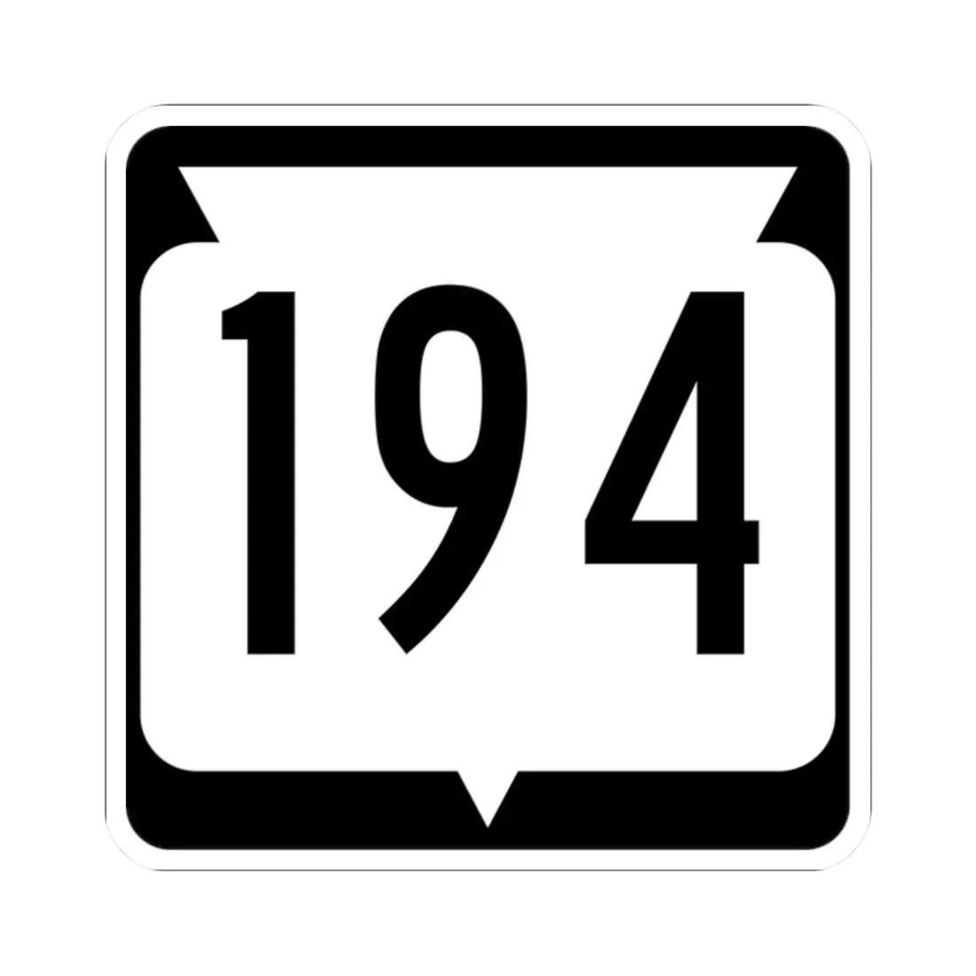 WIS 194 (Wisconsin) (Road Sign) STICKER Vinyl Kiss-Cut Decal 2 Inch White - The Sticker Space