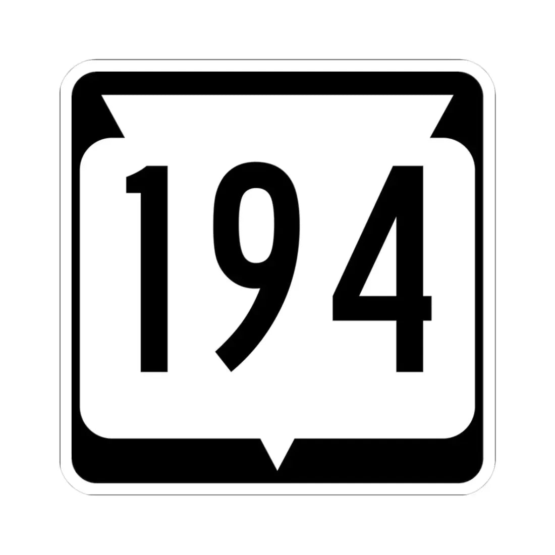WIS 194 (Wisconsin) (Road Sign) STICKER Vinyl Kiss-Cut Decal 3 Inch White - The Sticker Space