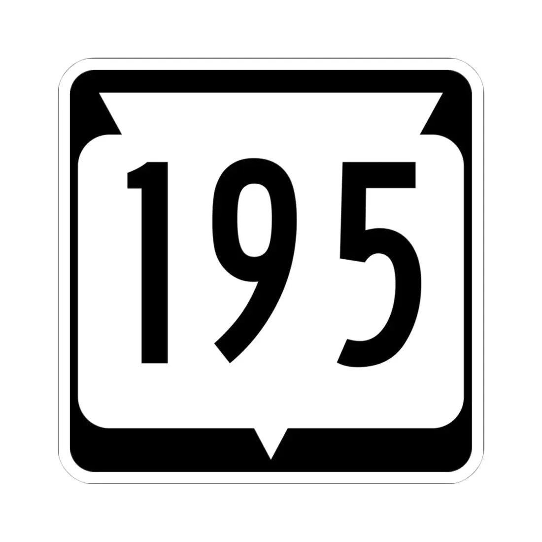 WIS 195 (Wisconsin) (Road Sign) STICKER Vinyl Kiss-Cut Decal 4 Inch White - The Sticker Space